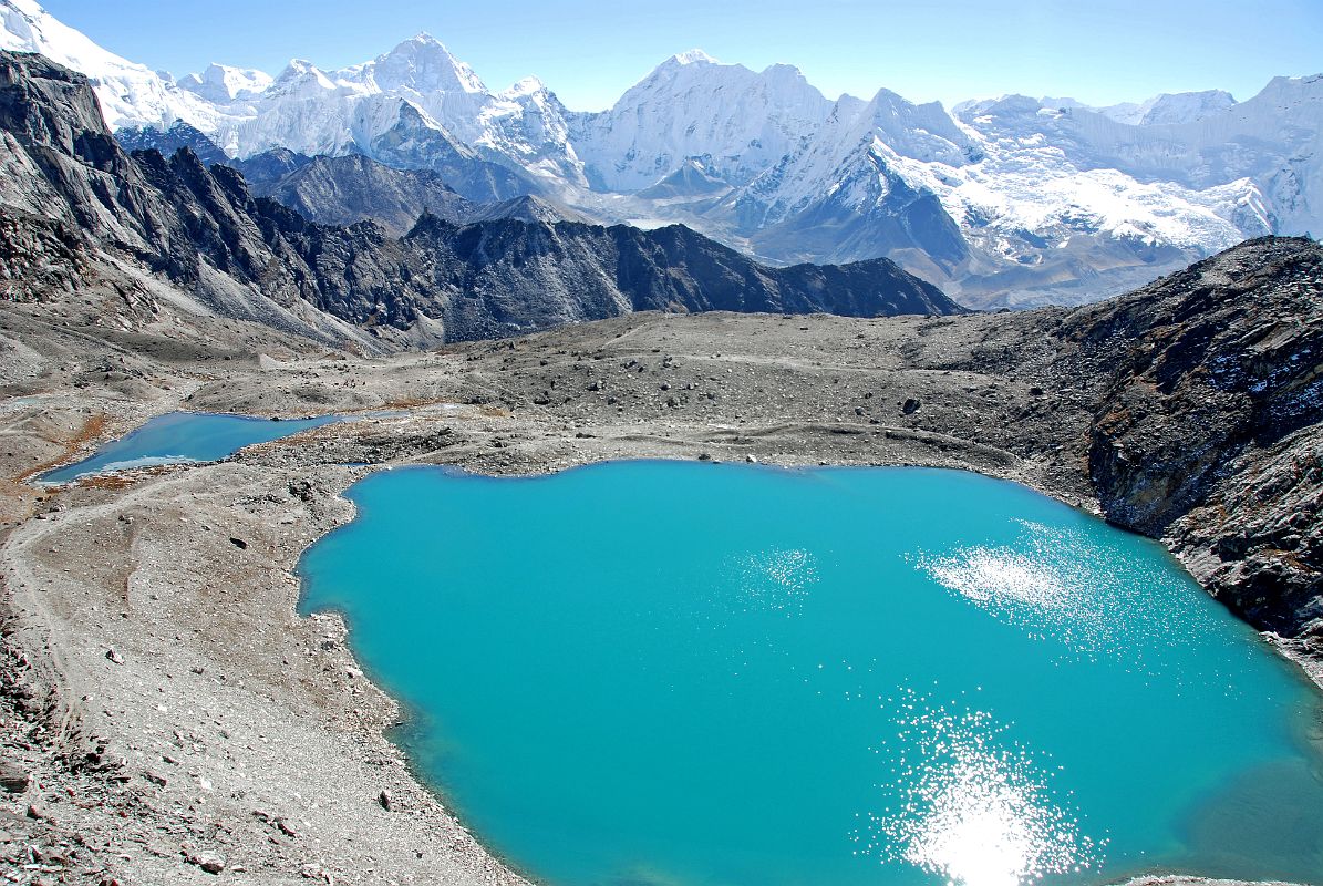 Kongma La 13 Chomolonzo, Kangchungtse. Cho Polu, Island Peak, Makalu, Baruntse, P6770, And Chamlang